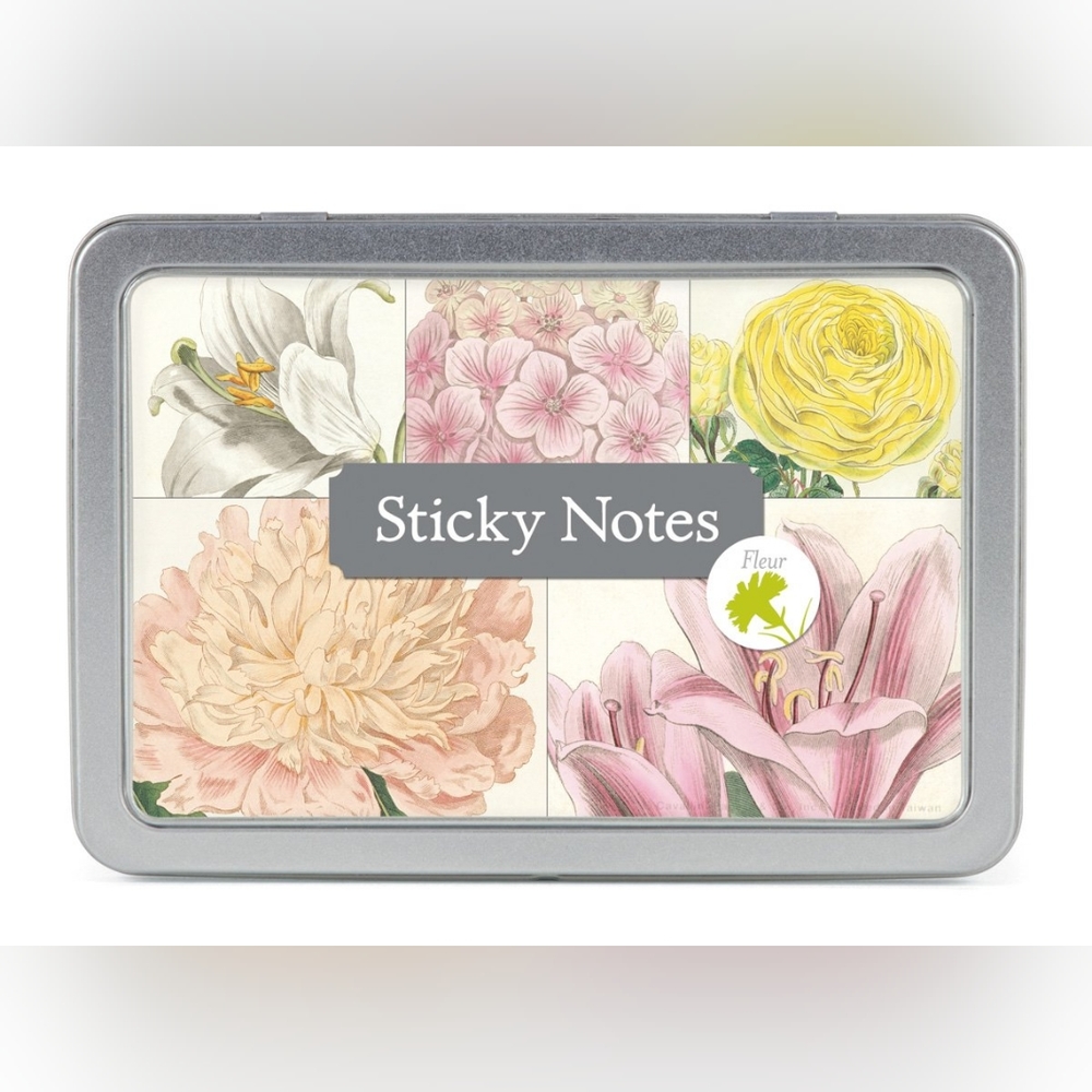 2 Sets Of Vintage Floral Design Sticky Note Pads